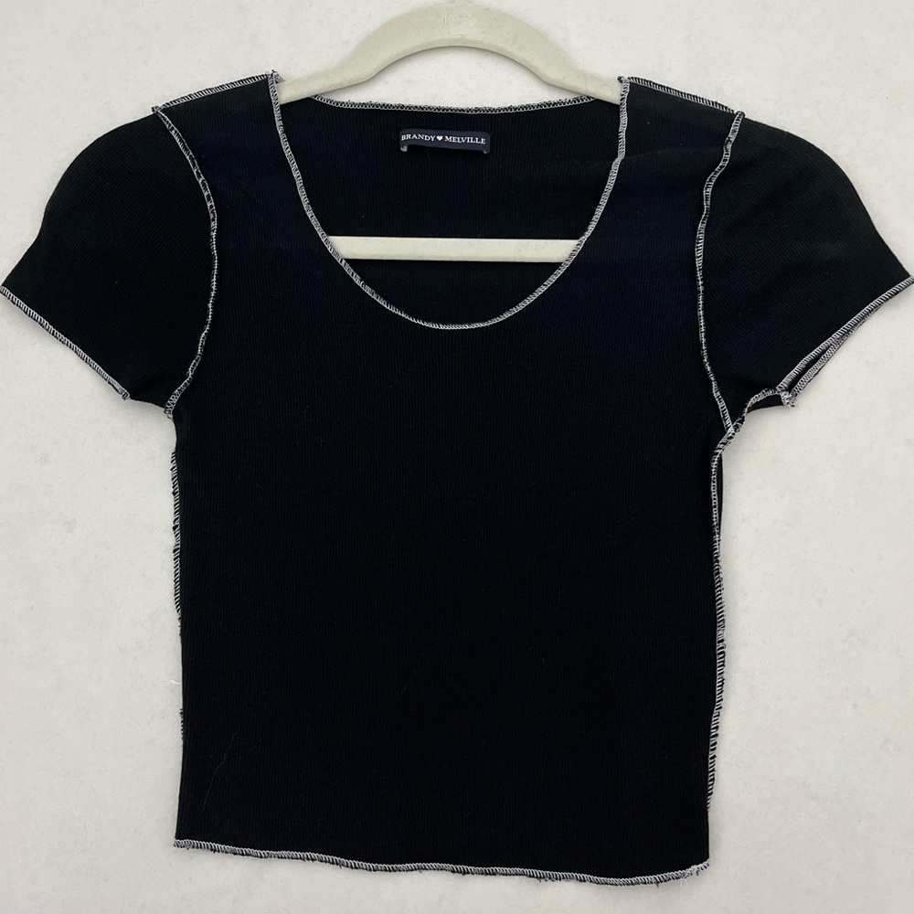 Brandy Melville: Brand New, Black with White Trim, One Size